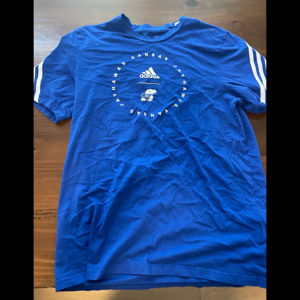 NWOT Men’s Adidas KU Jayhawk Tshirt